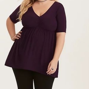 Purple torrid baby doll top
